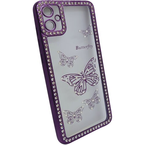  futrola butterfly diamond za samsung A055 galaxy A05 ljubicasta Cene
