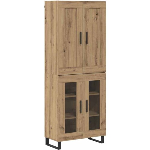 vidaXL Visok predalnik Umetni hrast 69,5 x 34 x 180 cm Konstruiran les, (5000107471) Cene