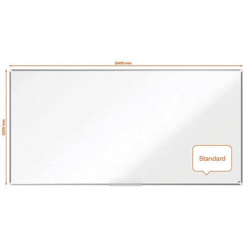  PLOČA MAGNETNA 240X120CM ALUMINIJSKI OKVIR PREMIUM PLUS STEEL NOBO 1915151 BIJELA Slike