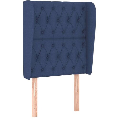  Uzglavlje s u&amp;scaron;ima plavo 83 x 23 x 118/128 cm od tkanine Slike