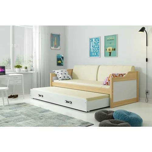 BMS Group Otroška postelja Dawid z dodatnim ležiščem - 90x200 cm - bor