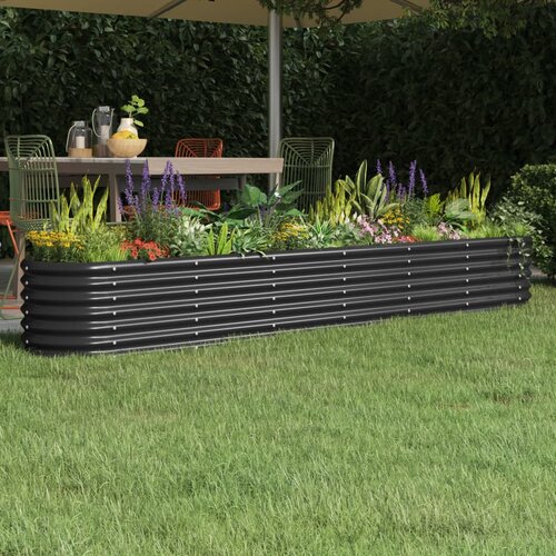 VidaXL Visoka greda iz pra&amp;scaron;no premazanega jekla 260x40x36 cm antracit Slike