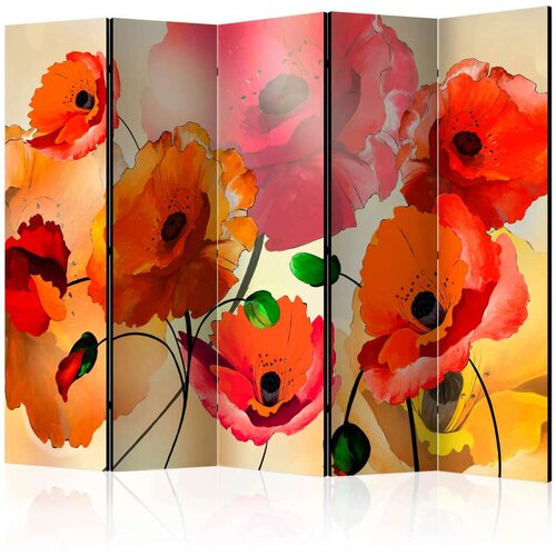  Paravan u 5 dijelova - Velvet Poppies II [Room Dividers] 225x172 Slike
