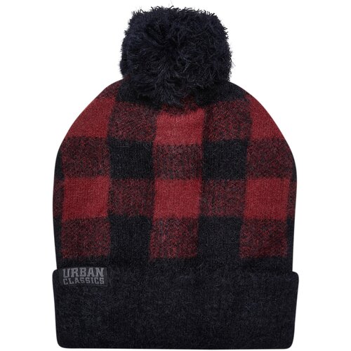 Urban Classics Accessoires Pom Beanie - Black/Red Slike