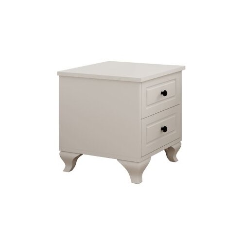 Hanah home noćni ormarić mat bela bpoja rb 058 Slike