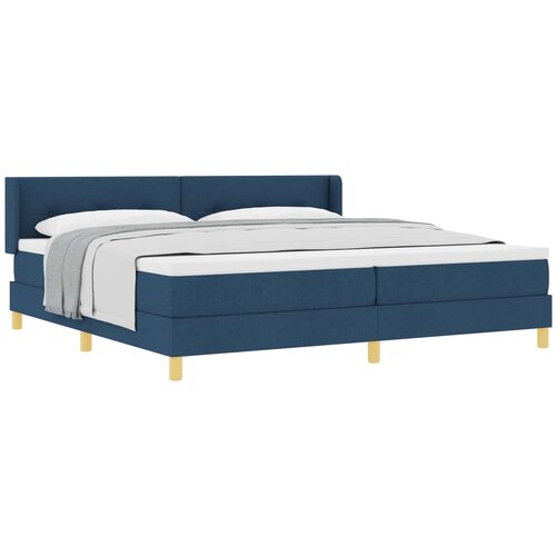vidaXL Postelja z vzmetnico z vzmetnico Modra 200 x 200 cm blago, (5000141760) Cene