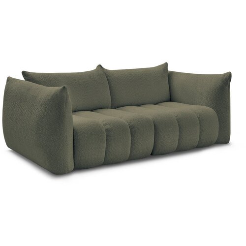 Bobochic Paris Zelena sedežna garnitura iz tkanine boucl&amp;eacute; 234 cm Azra &amp;ndash; Slike