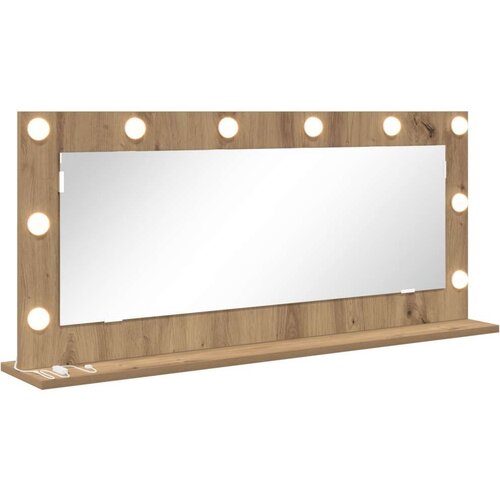 vidaXL Ogledalo za ličenje Umetniški hrast Les 100 x 45 x 18 cm Cene