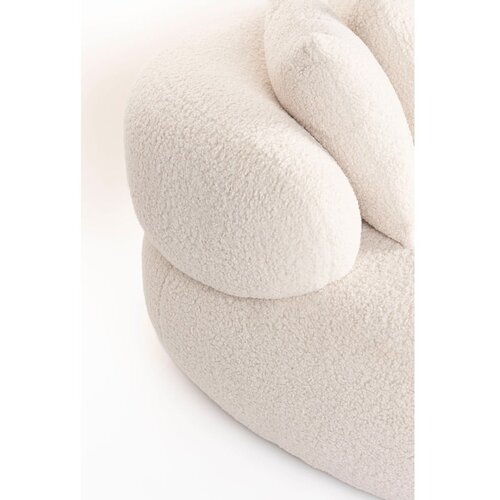 White Label Kremno bela sedežna garnitura 185 cm Noxx &amp;ndash; Slike