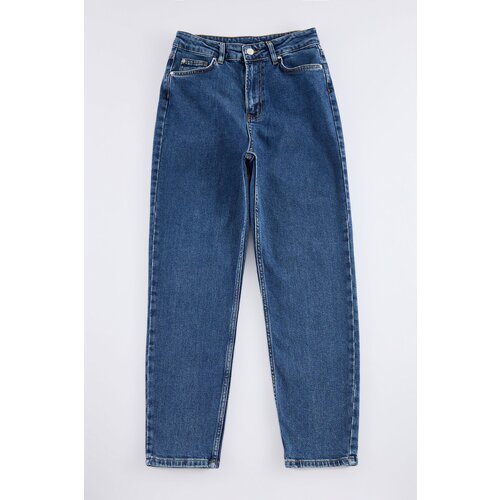 Trendyol dark blue high waist comfort mom jeans Slike