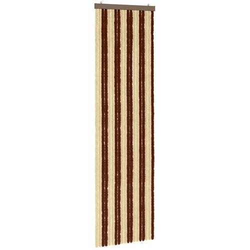 vidaXL Zavjesa protiv insekata Chenille Smeđa i bež 56 x 200 cm - Smeđa i bež (dvostripa) 56 x 200 cm Cijene