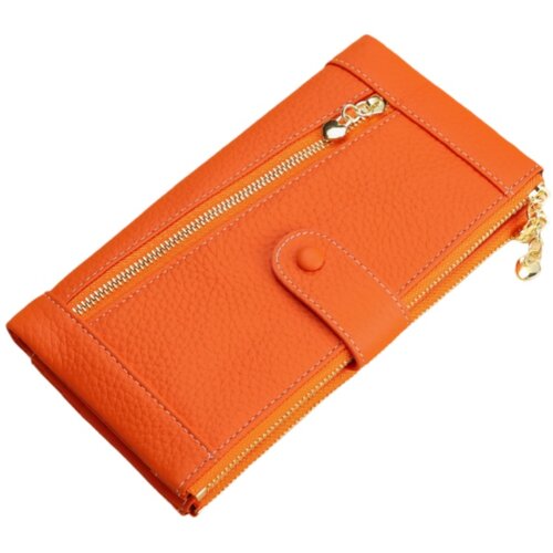 INF Denarnica z RFID blokiranjem, tanka usnjena denarnica na preklop Orange, (21685217) Cene
