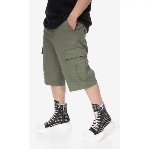 Carhartt WIP Pamučne kratke hlače boja: zelena, I031517-AMMONITE