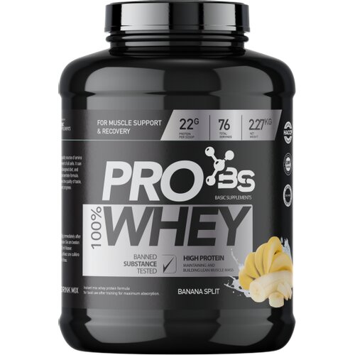Basic Supplements Whey Protein, Banana split, 2.27kg Cene