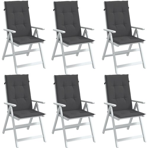 VidaXL Blazina za stol 6 kosov melanž antracit 120x50x4 cm blago Slike