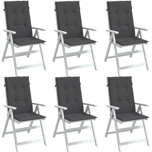 vidaXL Jastuci za stolice 6 kom pro&scaron;arano antracit 120x50x4cm tkanina Cijene