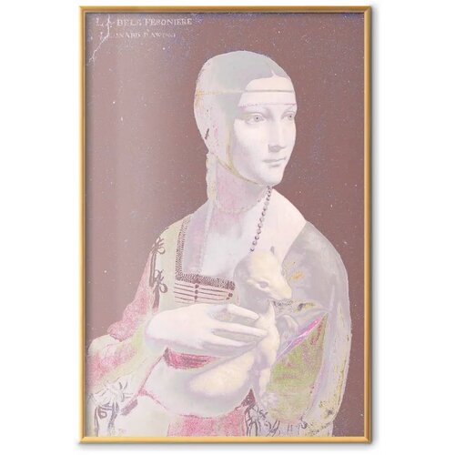  Plakat - Pastel Lady 21x30 Zlatni okvir Cijene
