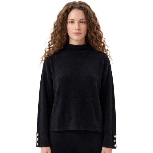 Leone 1947 Puloverji Woman Crewneck Wild Črna Slike