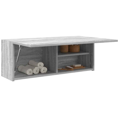 vidaXL Kopalniška stenska omarica siva sonoma 80x25x30 cm inž. les Cene