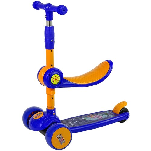 Lean Toys Trikolesni skiro in poganjalec z lučkami in glasbo Modra lea Slike