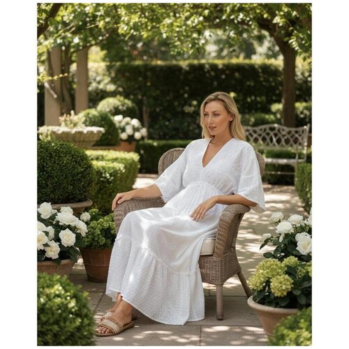 Isla Bonita By Sigris Dolge obleke Dolga Midi Obleka Bela Slike