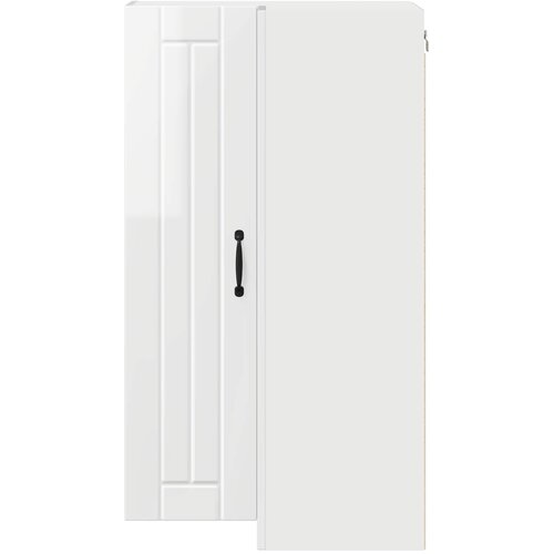  Zidni kutni ormar Lucca Bijela visokog sjaja 57 x 57 x 100 cm Slike