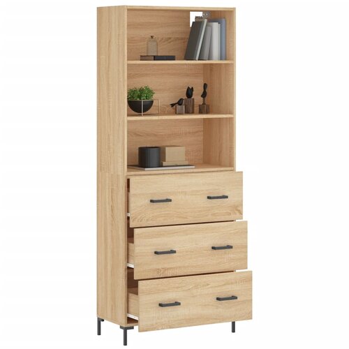  Visoka komoda hrasta sonome 69,5x34x180cm od konstruiranog drva Slike