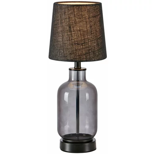 Markslöjd Crna stolna lampa sa sjenilom od jute (visina 43 cm) Costero –