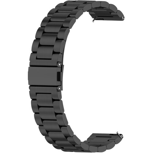 INF Pa&scaron;ček za uro 22 mm Huawei Watch GT/Magic/TicWatch Pro nerjaveče jeklo Black, (21235843) Cene