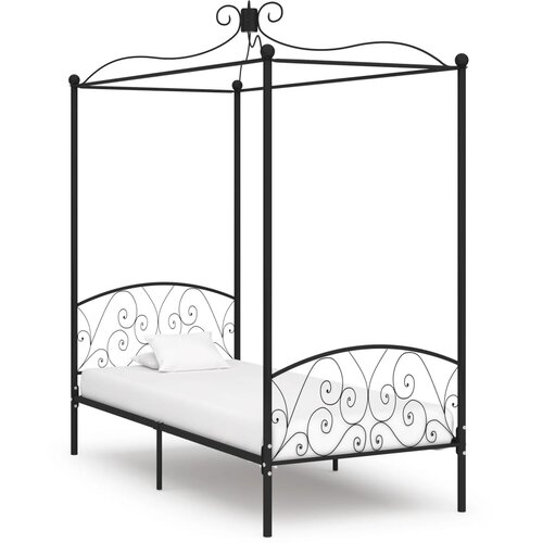 Okvir za krevet s nadstre&scaron;nicom crni metalni 90 x 200 cm Cijene
