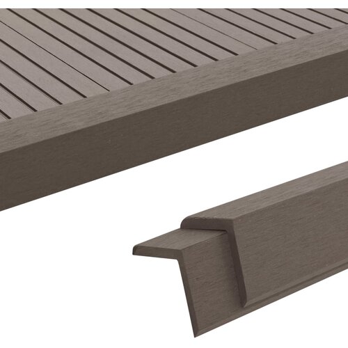 vidaXL 5 kos. talne obrobne letve WPC 170 cm temno rjave Cene