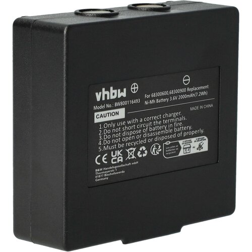 VHBW Baterija za Abitron Mini / Hetronic FBH300 / Komatsu FBH300, 68300600, 2000 mAh Slike