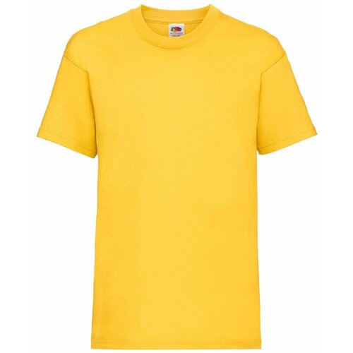 Fruit Of The Loom Yellow Cotton T-shirt Slike