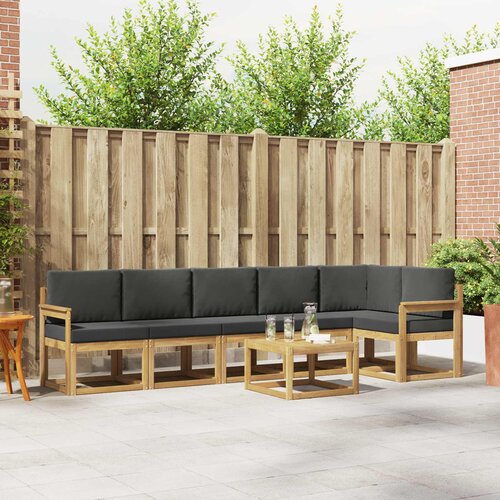  Set vanjskih sofa s jastukom 7 pcs Bijela i antracit Poliester Cene