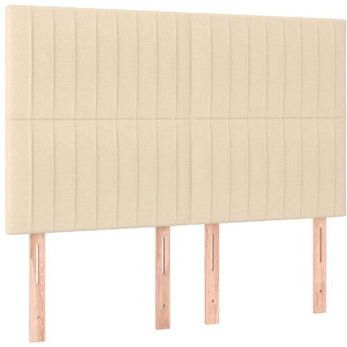  S oprugama i madracem krem 140x200 cm od tkanine Slike