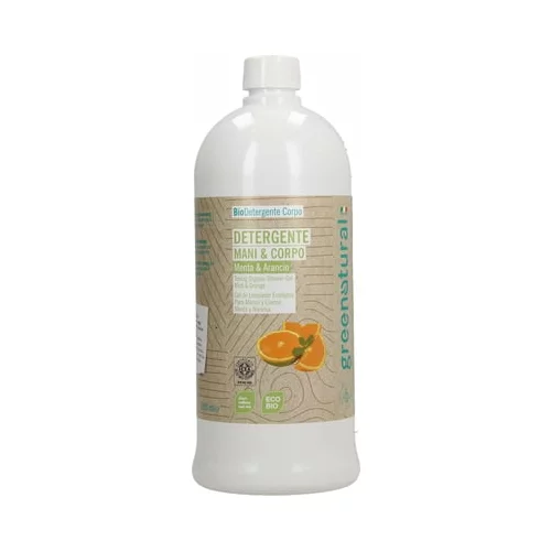 Greenatural blagi tekući sapun – menta i naranča - 1000 ml
