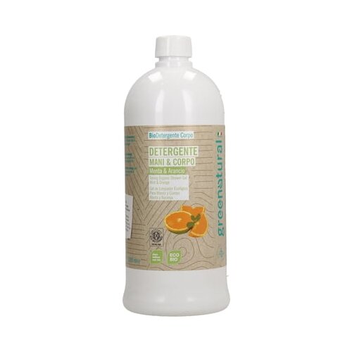 Greenatural Blago tekoče milo, meta in pomaranča - 1000 ml Slike