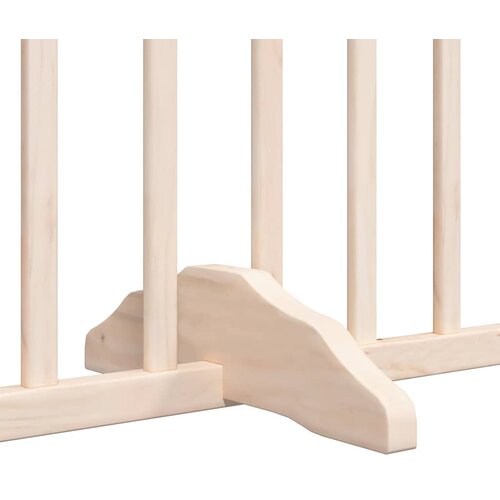  Vrata za pse s vrata&amp;scaron;cima 12 panela sklopiva 960 cm drvo topole Smeđa 80 x 90 x 2 cm Slike