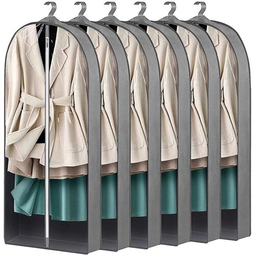 INF Breathable Garment Bag, prevleka za oblačila za za&amp;scaron;čito pred prahom v omari Grey L, (21755872) Slike