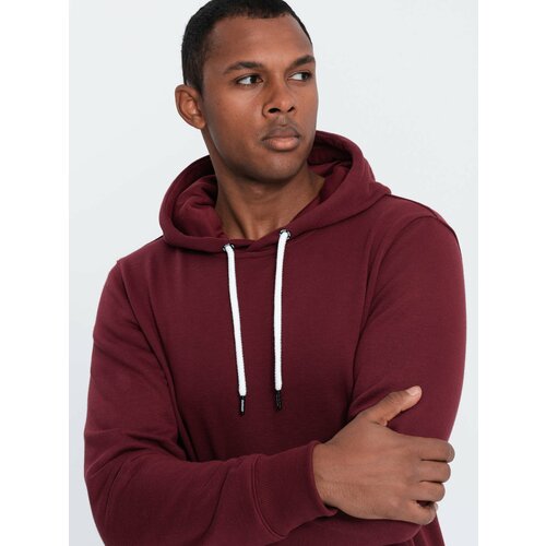 Ombre Men's non-stretch hoodie - maroon Cene