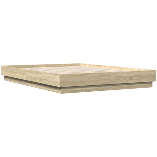  Okvir za krevet boja hrasta 160x200 cm od konstruiranog drva Slike