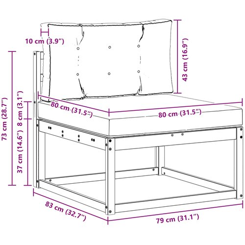  Set vanjskih sofa 3 kom. Prirodna i bež Slike