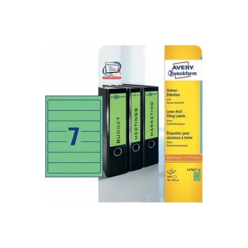 Avery Zweckform Etikete za ozke registratorje 192 x 38 mm - L4764-20 Cene