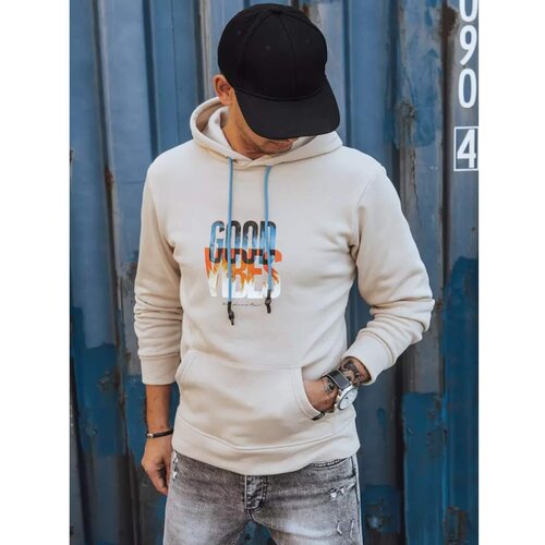 DStreet Men&amp;#039;s insulated hooded sweatshirt beige BX5378 Slike