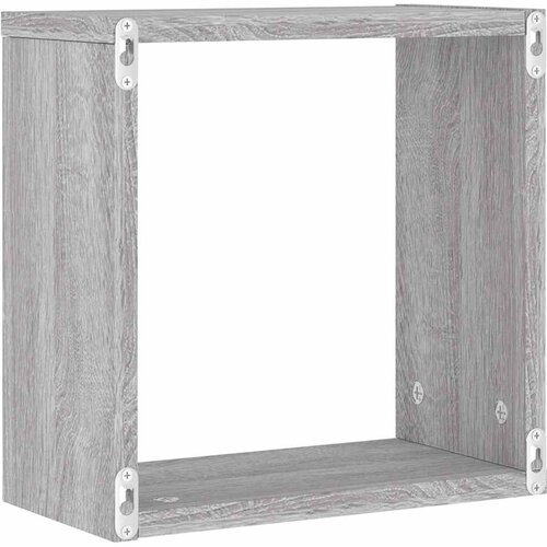  Zidne kockaste police 6 kom Siva Sonoma 30x15x30 cm Slike