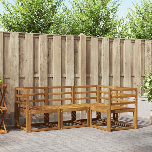  Set vanjskih sofa 4 pcs Prirodna Čvrsto drvo akacije Cene