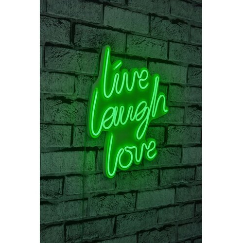 Wallity Zidna LED dekoracija Live Laugh Love, IP67, 375 cm, 12V, 22.68W, Zelena Slike