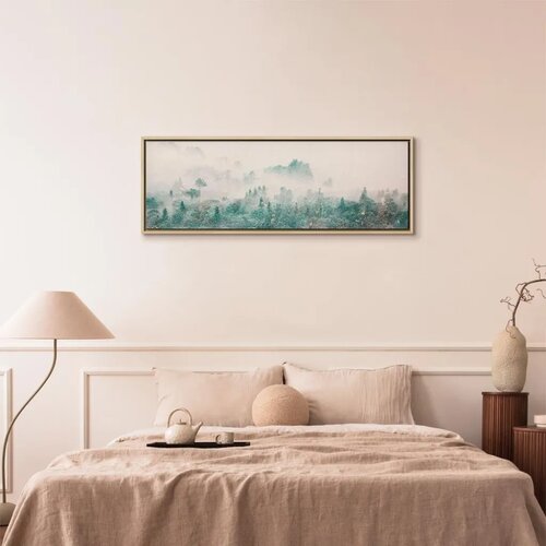  Slika - Turquoise Valley (1 Part) Narrow 120x40 U prirodnom drvenom okviru Slike