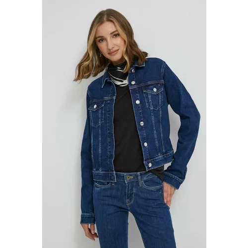 Tommy Hilfiger Jeans jakna ženska, mornarsko modra barva