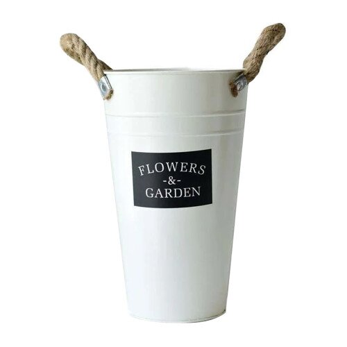 Master Vazna limena Flower 20x40x14cm 01231215 bijela Cijene